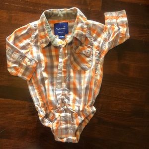 Button down shirt onesie